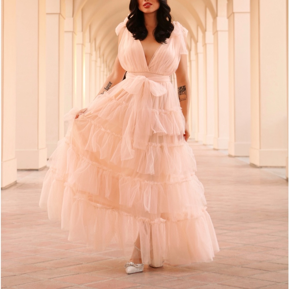 Blush Tulle Gown
